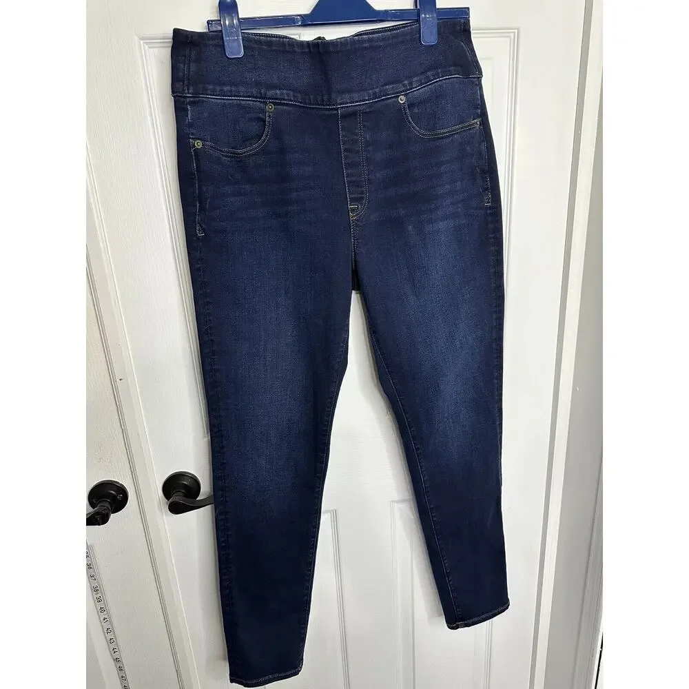 SPANX Signature Waist Skinny Jeans Women’s 32 Kirby Denim Back Zip 29” Inseam